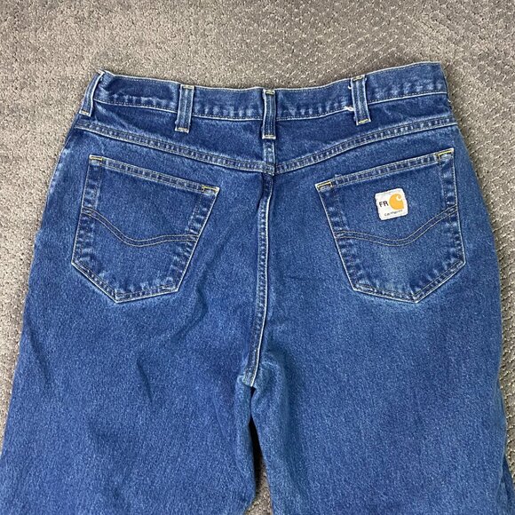 Carhartt FR Jeans Men's 36 x 30 Fits 34.5 x 29.25 Flame Resistant Blue Cotton - Picture 5 of 14